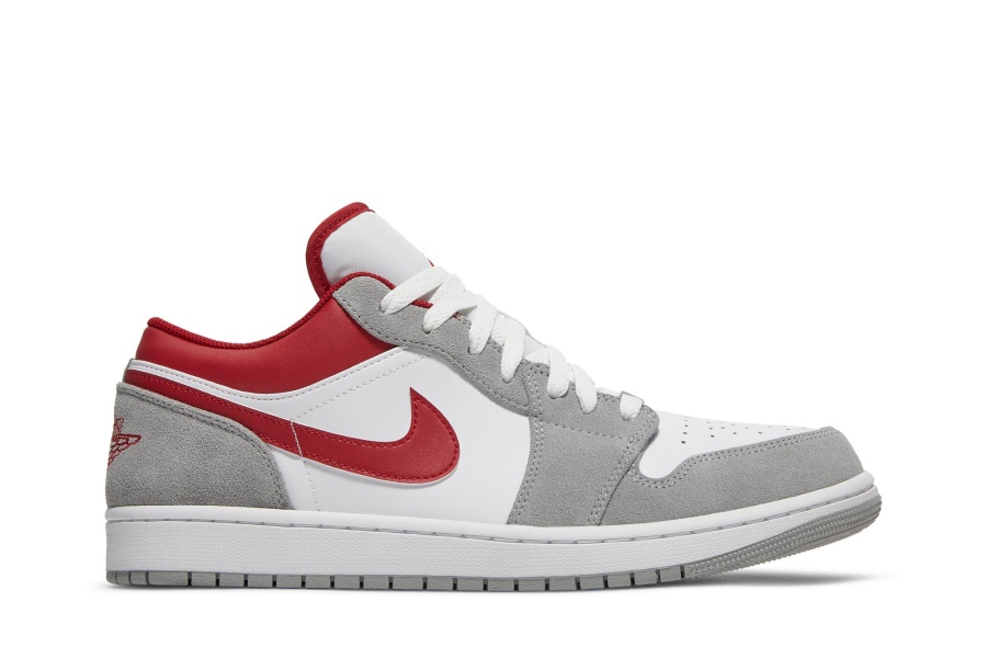 Air Jordan 1 Low Se Light Smoke Grey Gym Red