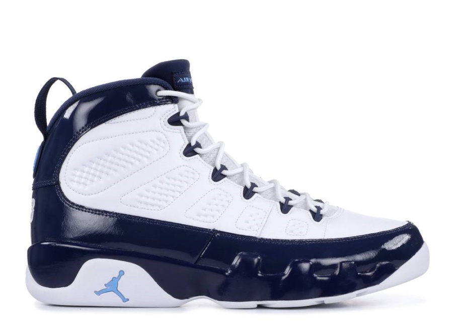 Air Jordan 9 Retro Unc бял