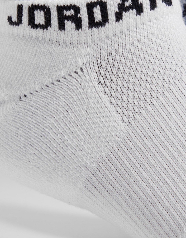 Jordan 3 опаковки Dri-fit No-show чорапи бели