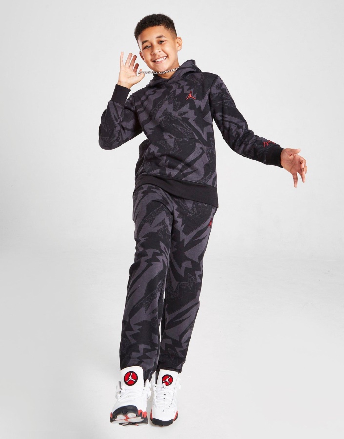 Jordan All Over Print Basic Joggers Junior Black