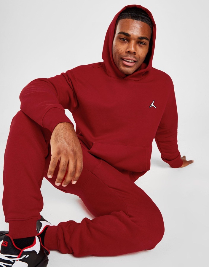 Jordan Jdan Ess качулка червена