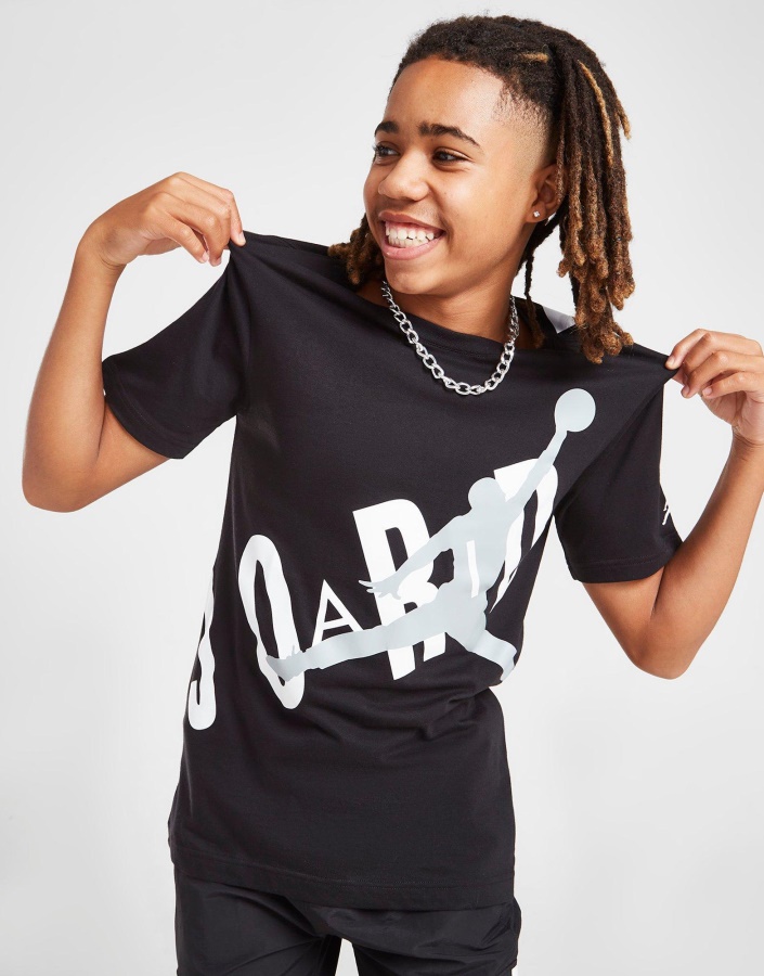 Jordan тениска с голямо лого на Jumpman юношеско черно