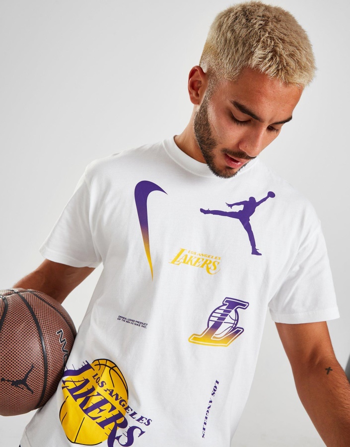 Jordan Nba Los Angeles Lakers Max90 тениска бяла